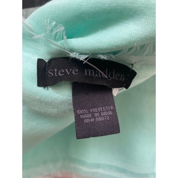 STEVE MADDEN Scarf Large 41x78" Mint Green Chevron Beach Wrap Coverup Shawl - Picture 5 of 7
